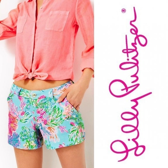Lilly Pulitzer 5 Inch Callahan Short Multi Salt In The Air 6 - Picture 1 of 7